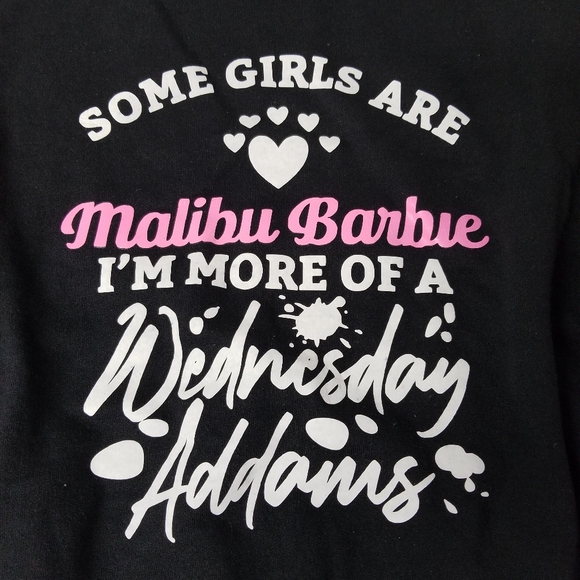 Malibu Barbie/Wednesday Addams sweatshirt - Picture 4 of 6
